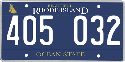 RI license plate 405032