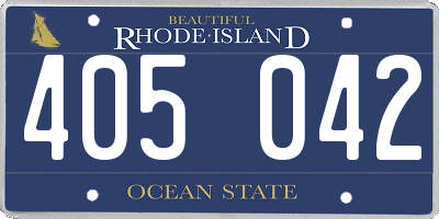RI license plate 405042