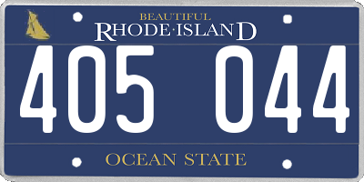 RI license plate 405044