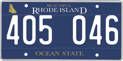RI license plate 405046