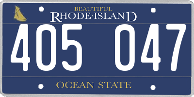 RI license plate 405047