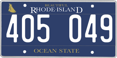 RI license plate 405049