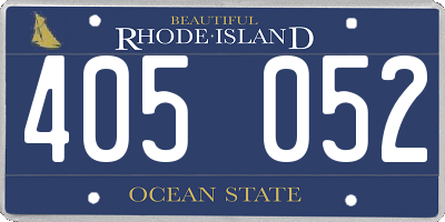 RI license plate 405052