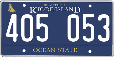 RI license plate 405053