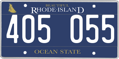 RI license plate 405055