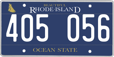 RI license plate 405056