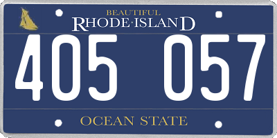RI license plate 405057