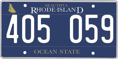 RI license plate 405059