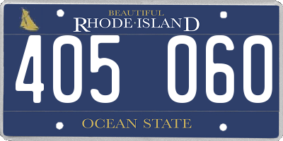 RI license plate 405060