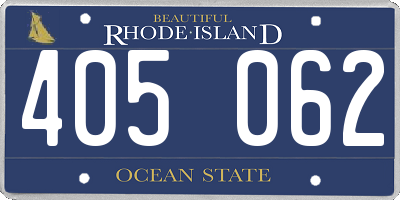 RI license plate 405062
