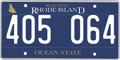 RI license plate 405064