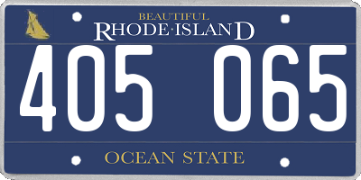 RI license plate 405065