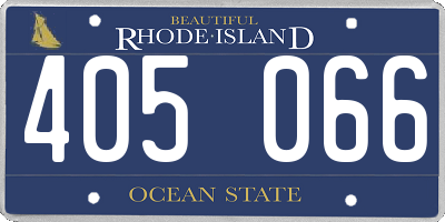 RI license plate 405066