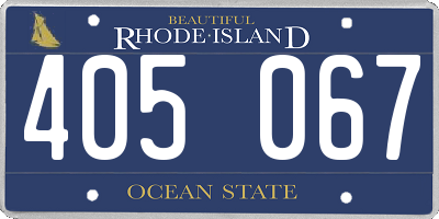 RI license plate 405067