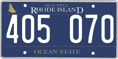 RI license plate 405070
