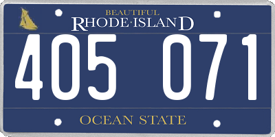 RI license plate 405071