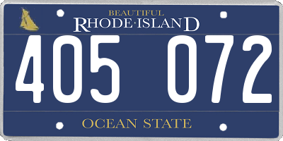 RI license plate 405072