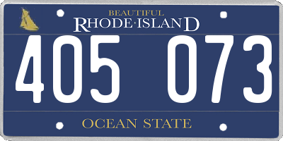 RI license plate 405073