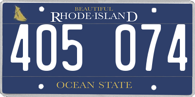 RI license plate 405074