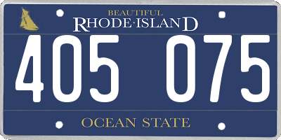 RI license plate 405075