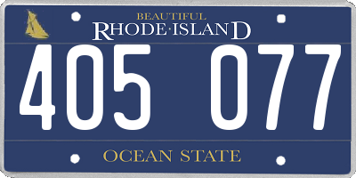 RI license plate 405077