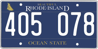 RI license plate 405078