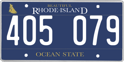 RI license plate 405079