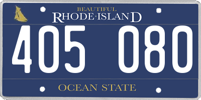 RI license plate 405080