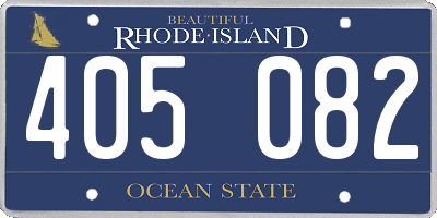 RI license plate 405082