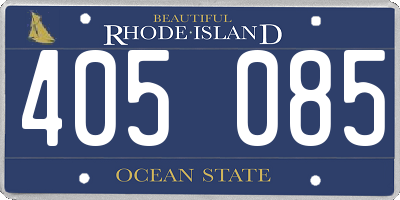 RI license plate 405085
