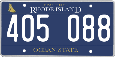 RI license plate 405088