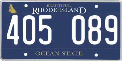 RI license plate 405089