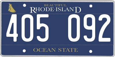 RI license plate 405092