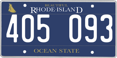 RI license plate 405093