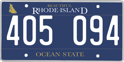RI license plate 405094
