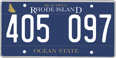 RI license plate 405097