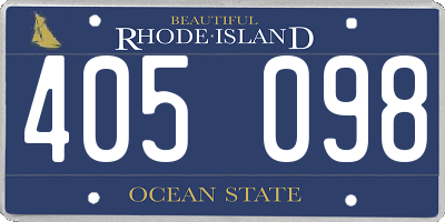 RI license plate 405098