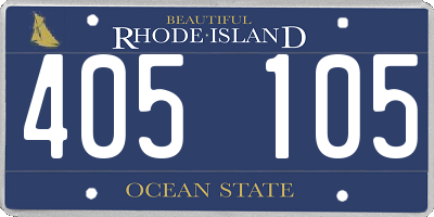 RI license plate 405105