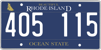 RI license plate 405115