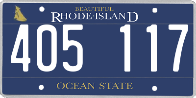 RI license plate 405117