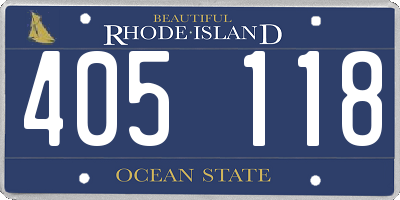 RI license plate 405118