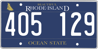 RI license plate 405129