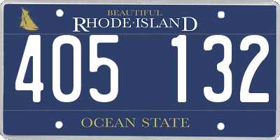 RI license plate 405132