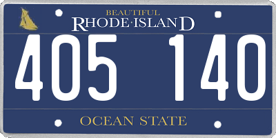 RI license plate 405140