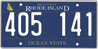 RI license plate 405141