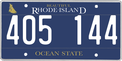 RI license plate 405144
