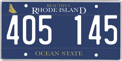 RI license plate 405145