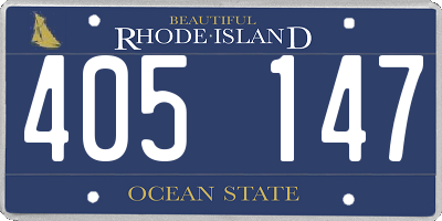 RI license plate 405147