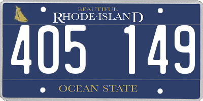 RI license plate 405149