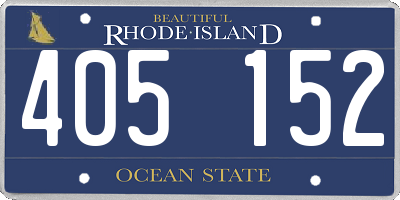 RI license plate 405152